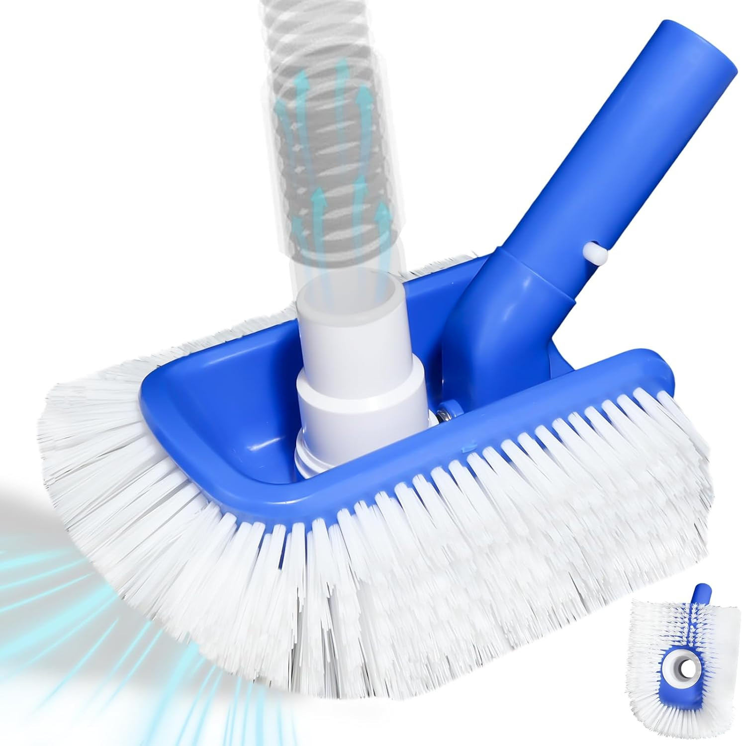 Pool Brush Head with Pool Vacuum Head for Inground & above Ground Pools, roun…