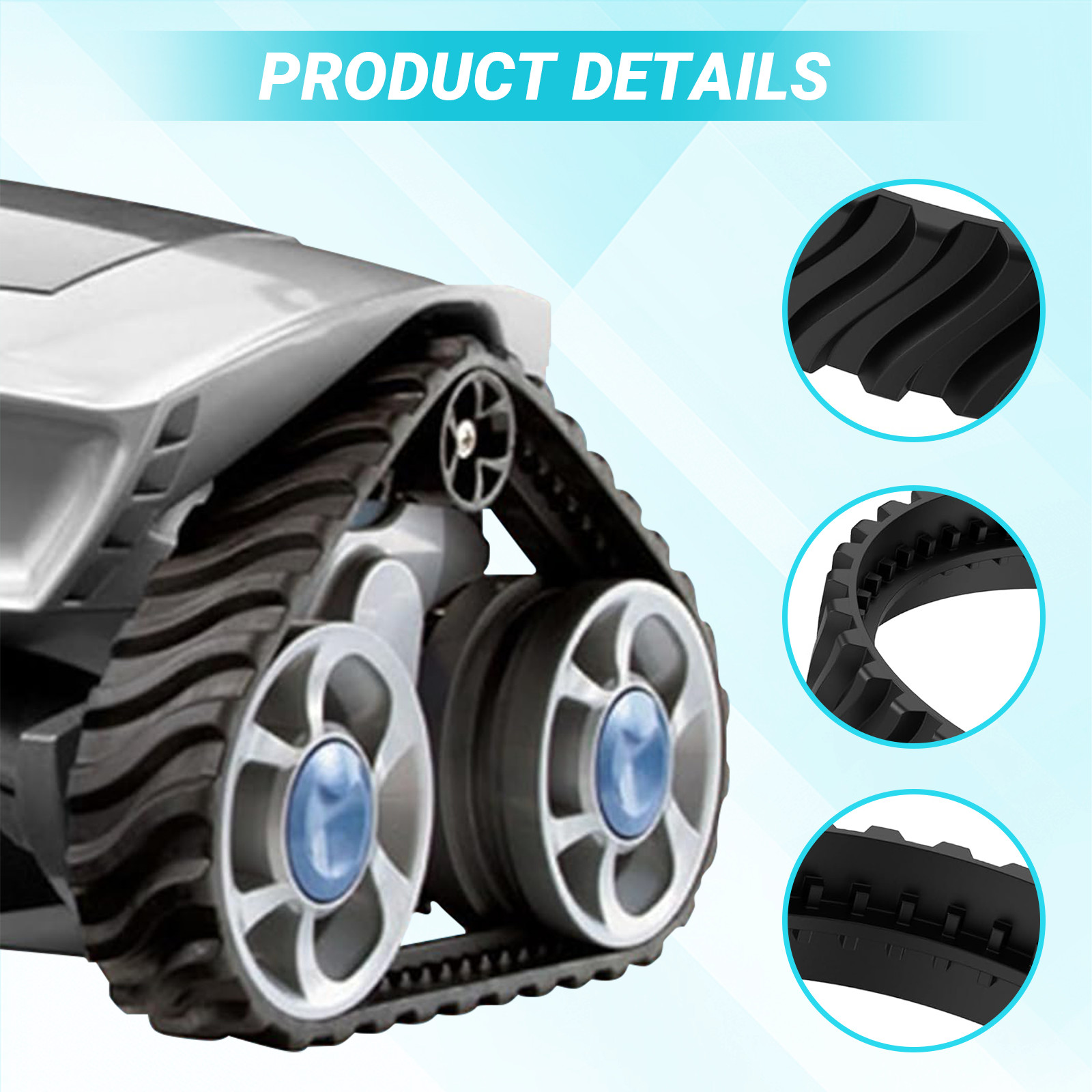 2 PK MX8 MX6 Pool Cleaner Tire Track R0526100 For Zodiac MX8 Elite, MX6 Elite