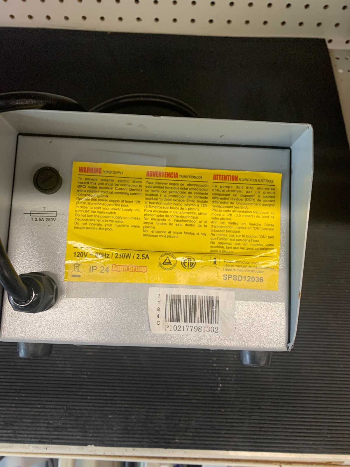 AQUABOT® CLASSIC & TURBO POWER SUPPLY 2 PIN FEMALE SOCKET 7184C & 7183C ( USED