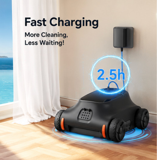 Cordless Pool Vacuum Robot Smart Navigation Auto Dock 2150 Sq Ft In-Ground Clean