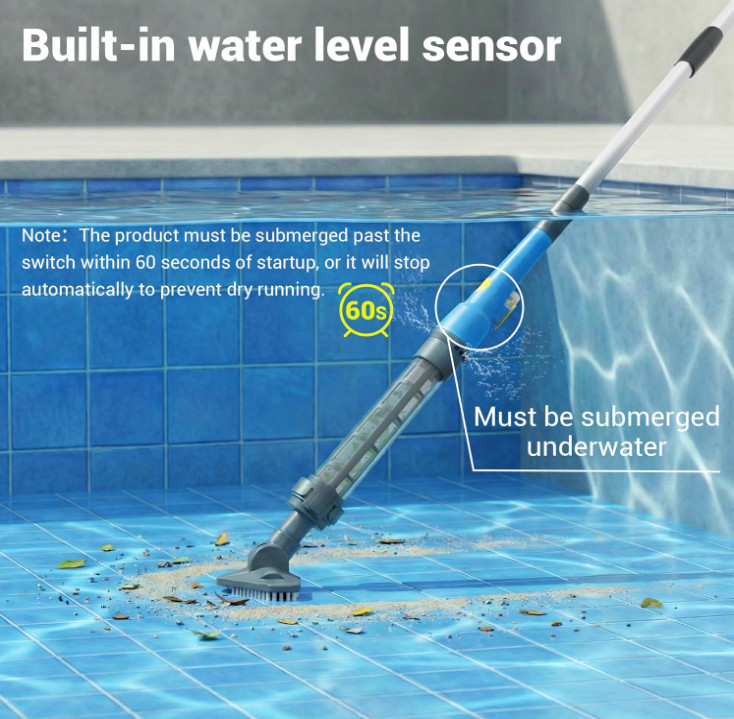 Aspiradora Spa Piscina Inalámbrica con 2 Cepillos para Arena y Residuos, Nuevo