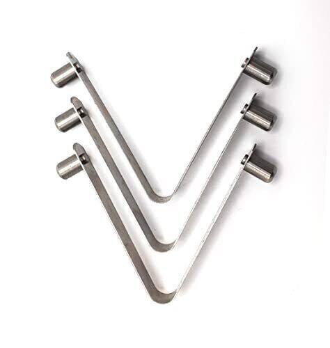 Stainless Steel Pool Butterfly V-Clip 3 Pack – Swimming Pool Brush/Rake/Net