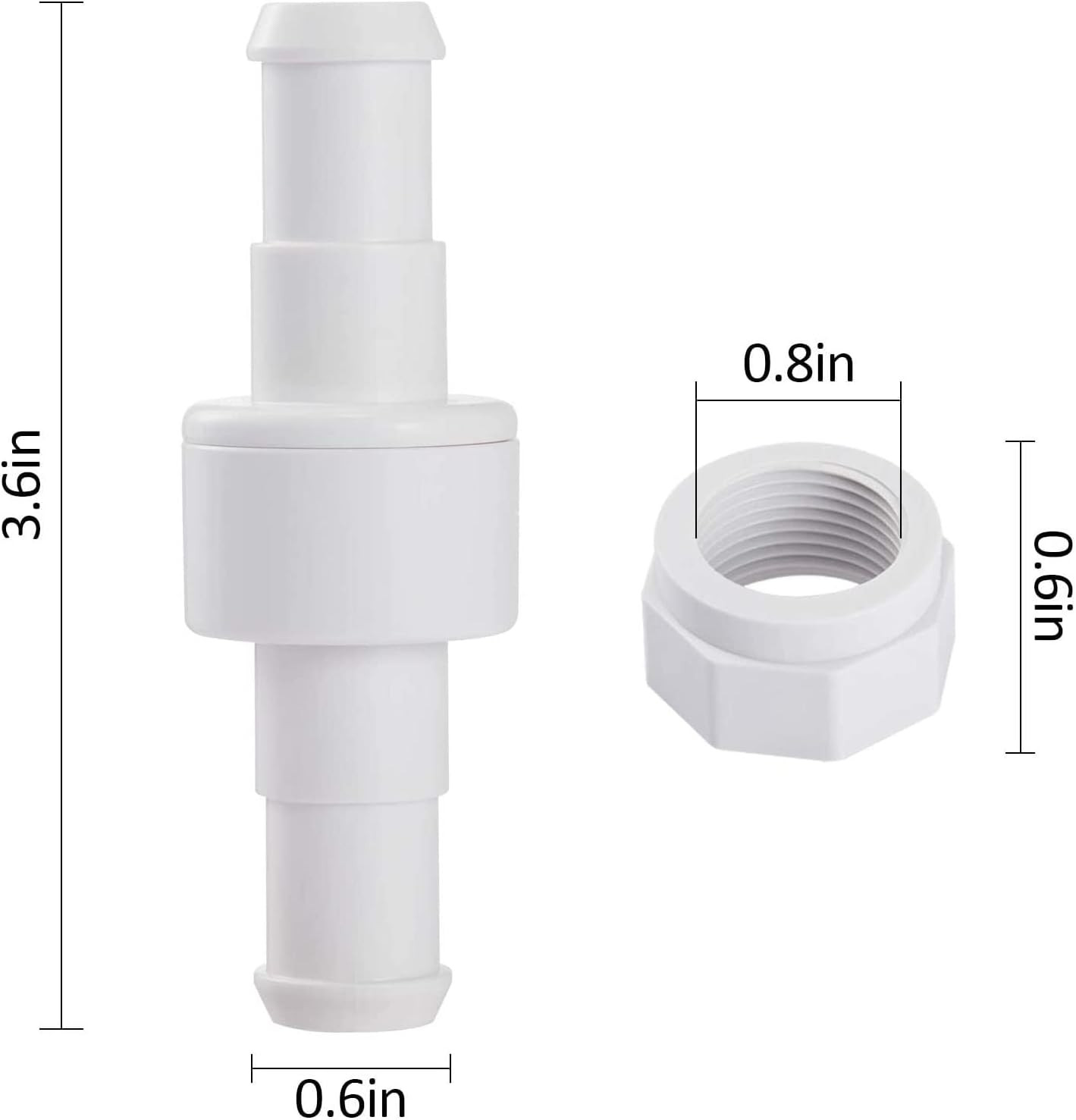 280, 380, 180 Pool Cleaner Hose Swivel D20 and Hose Nut D15 Combo Kit Replace…