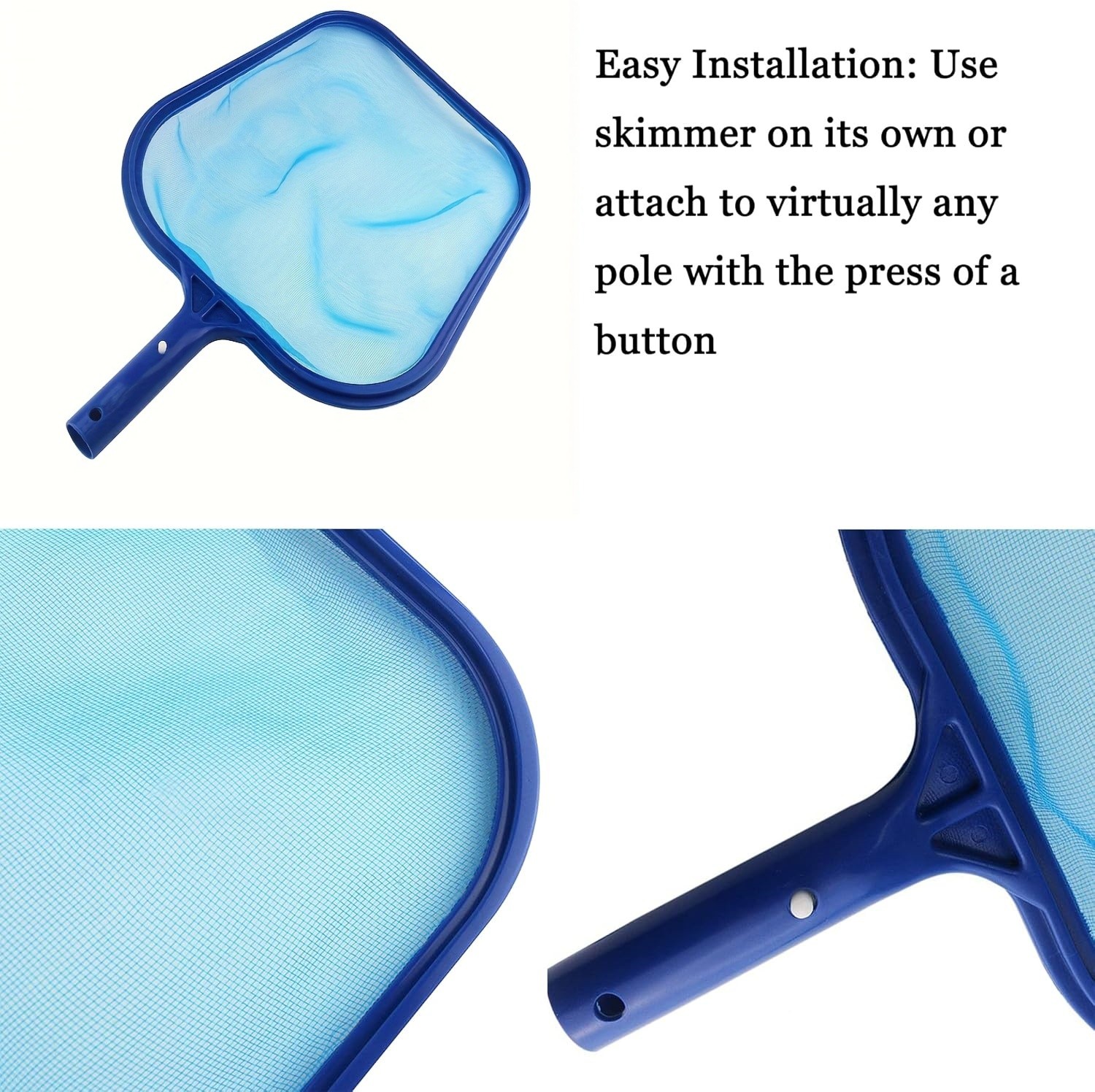 Fine Mesh Swimming Pool Skimmer Leaf Net Pool Cleaning Tool Heavy Duty US