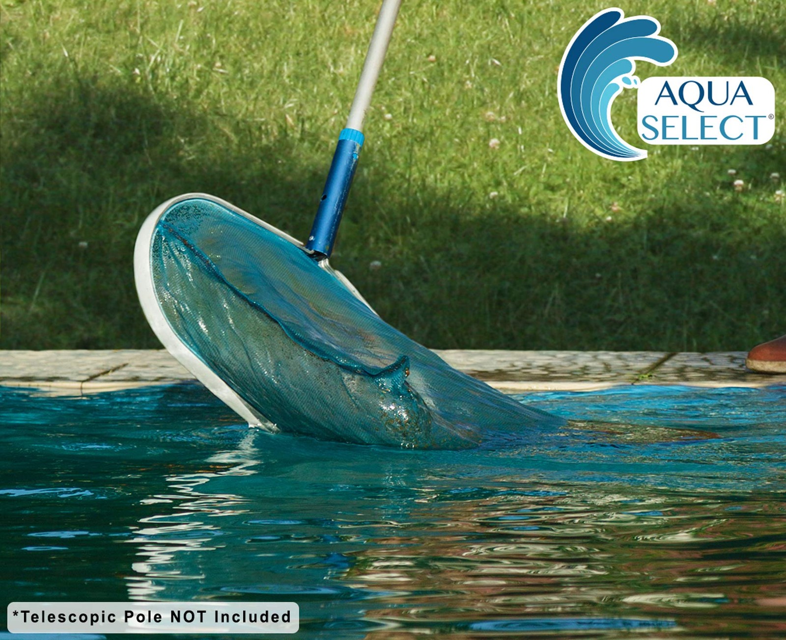 Heavy Duty Deep-Bag Leaf Rake Pool Skimmer with Ultra Fine Mesh | Remove Leav…