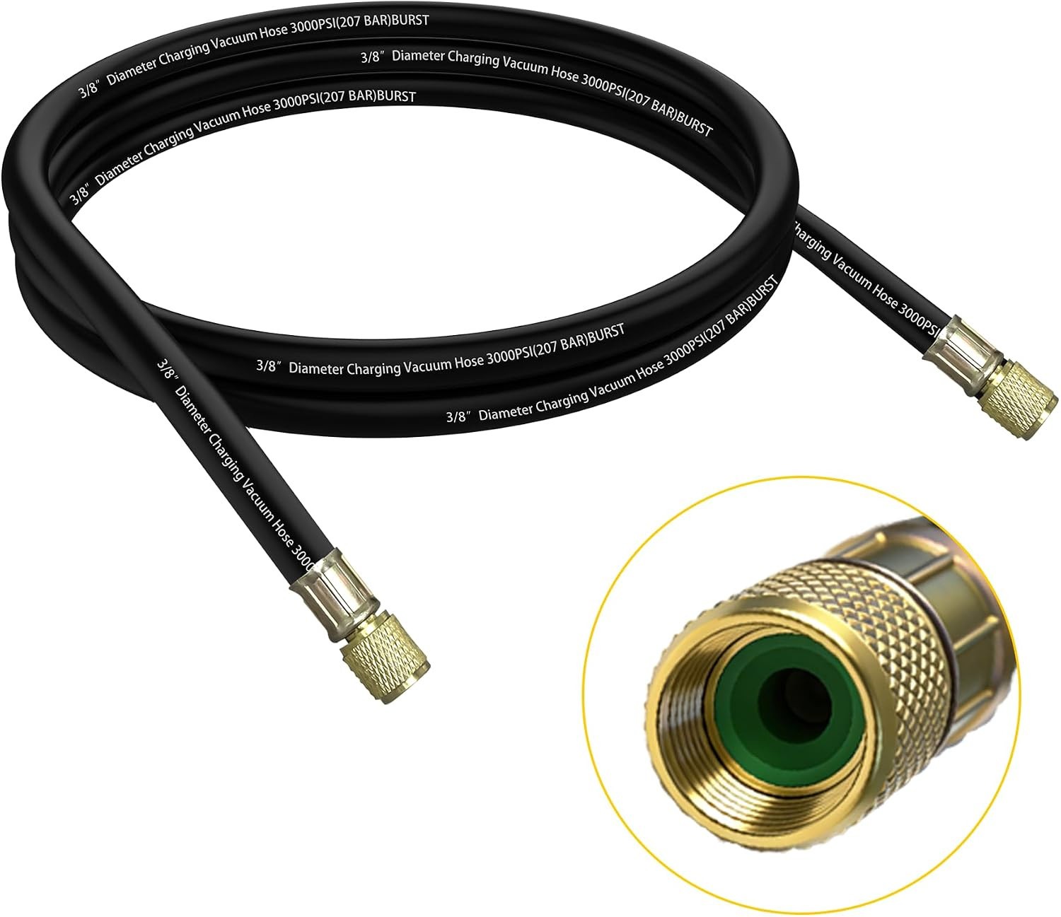 Upgrade 8FT 15696 3/8&Prime; HAVC Heavy Duty Charging Vacuum 8Ft hvac vacuum hose