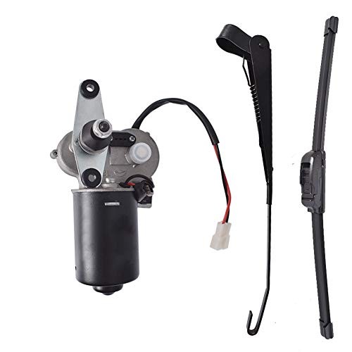 12V Electric Windshield Wiper Motor Kit Replacement for Polaris RZR, Clear,