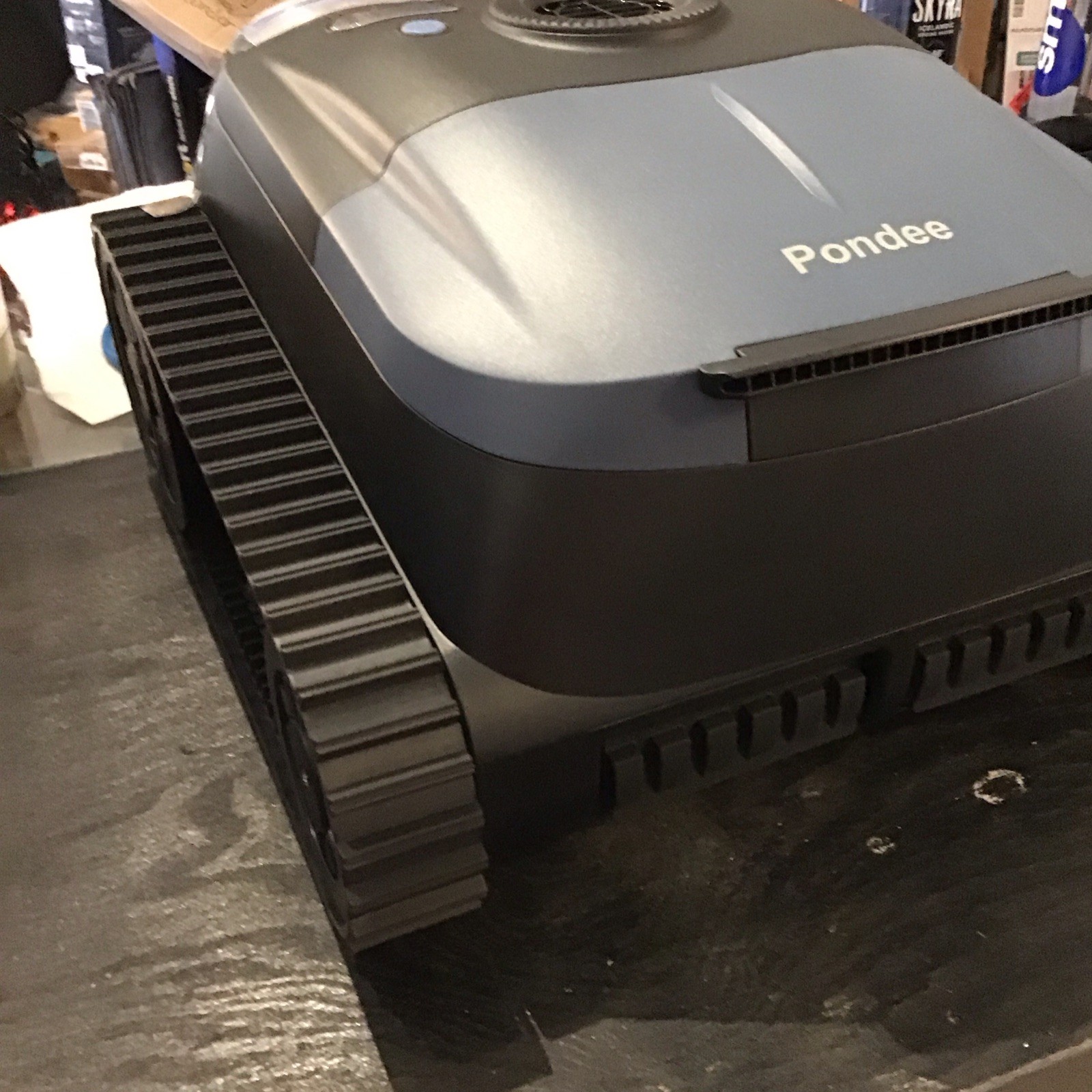 Pondee Atlas Pro Cordless Robotic Pool Cleaner Black Blue with Instructions