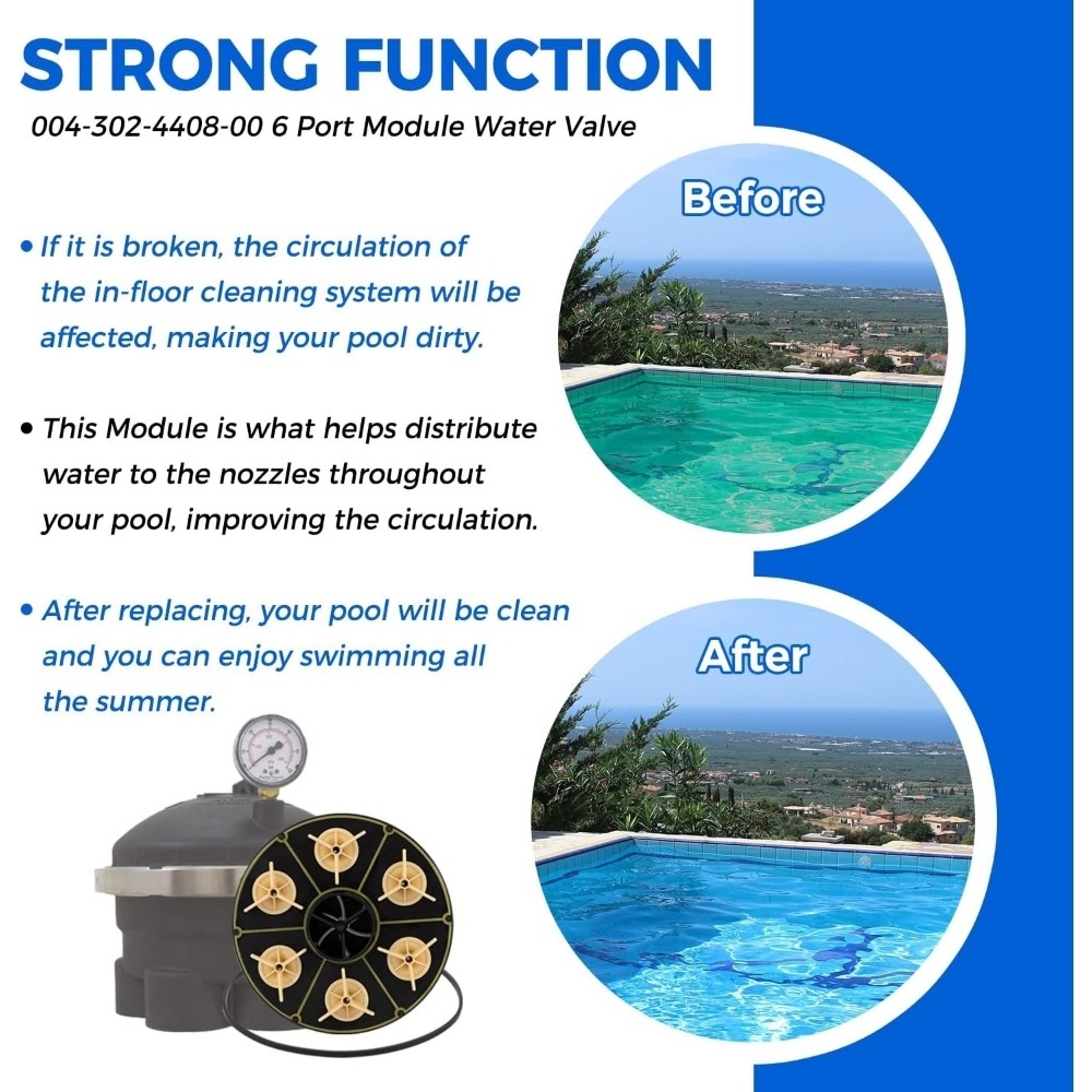 6-Port Module with Valve Shell O-Ring for Paramount Water Valve 004-302-4408-00