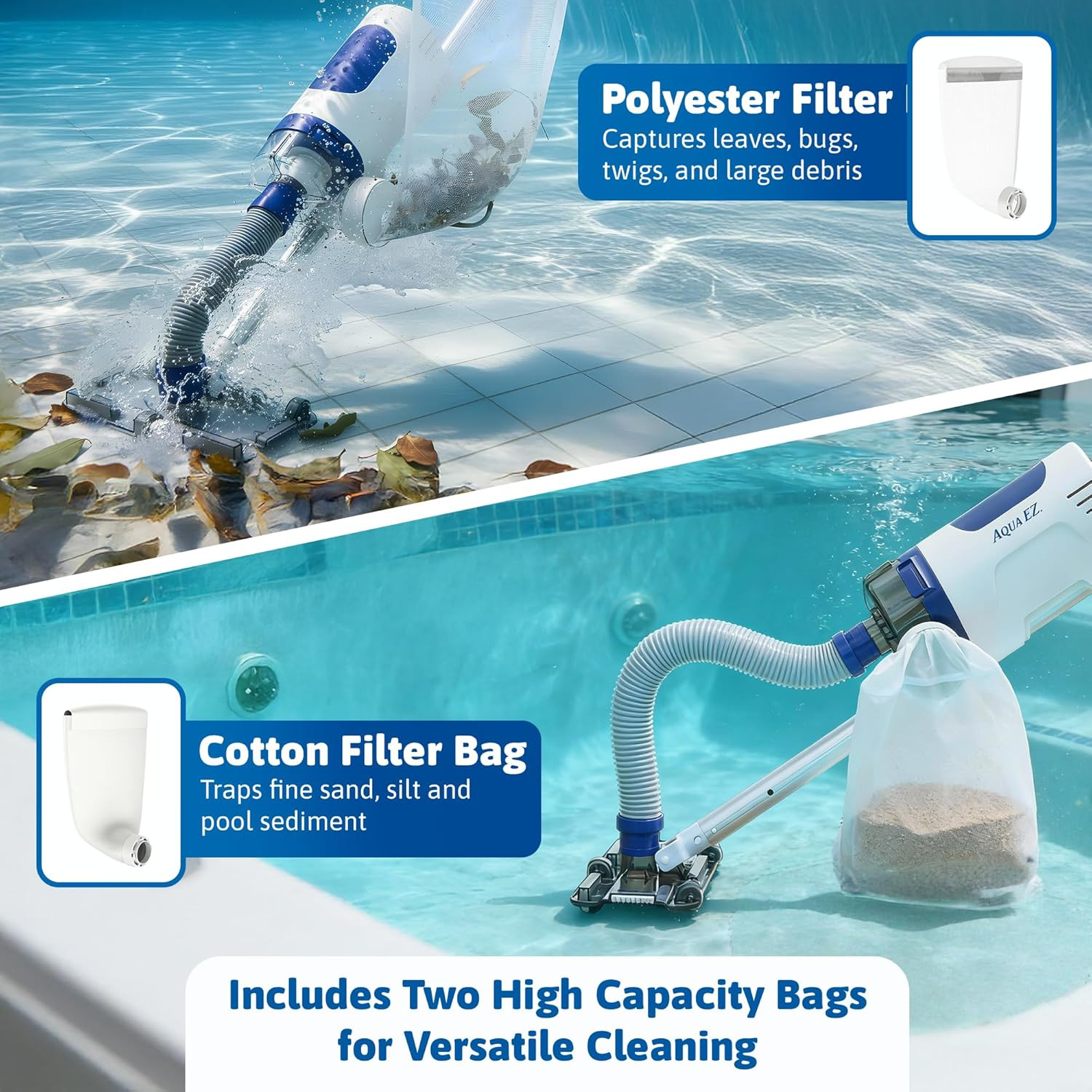 RPV901 Ultra-Powerful Rechargeable Pool Vacuum – Cordless, Consistent Runtime, W