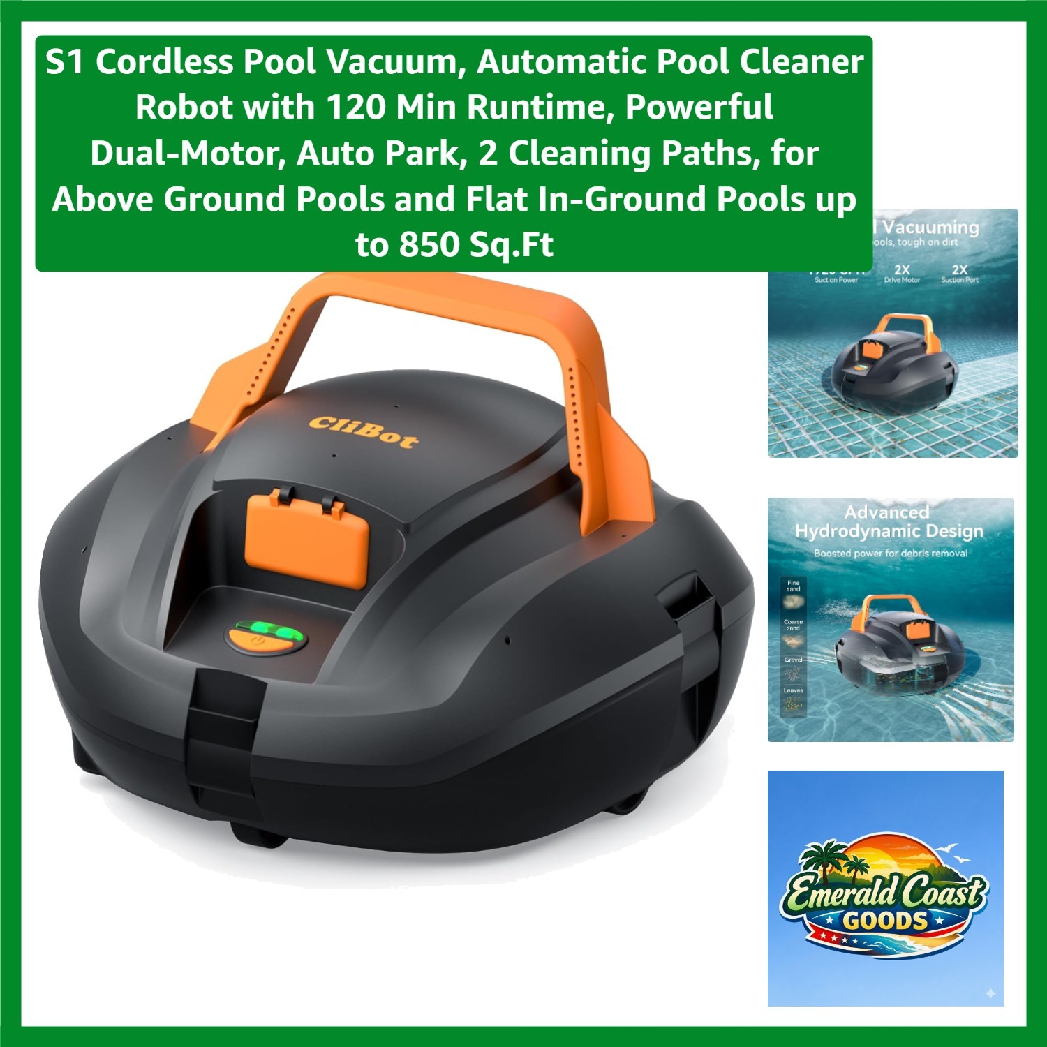 S1 Dual-Motor Pool Vacuum: Lightweight, Efficient & Cordless Cleaning Solution
