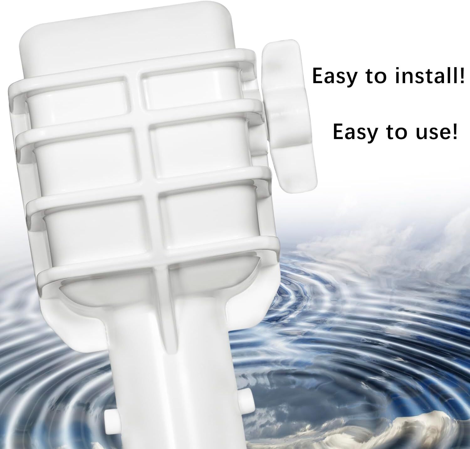 Pool Vacuum Replacement Tablet Tab Holder Pole with EZ-Clip Handle Stain Remover
