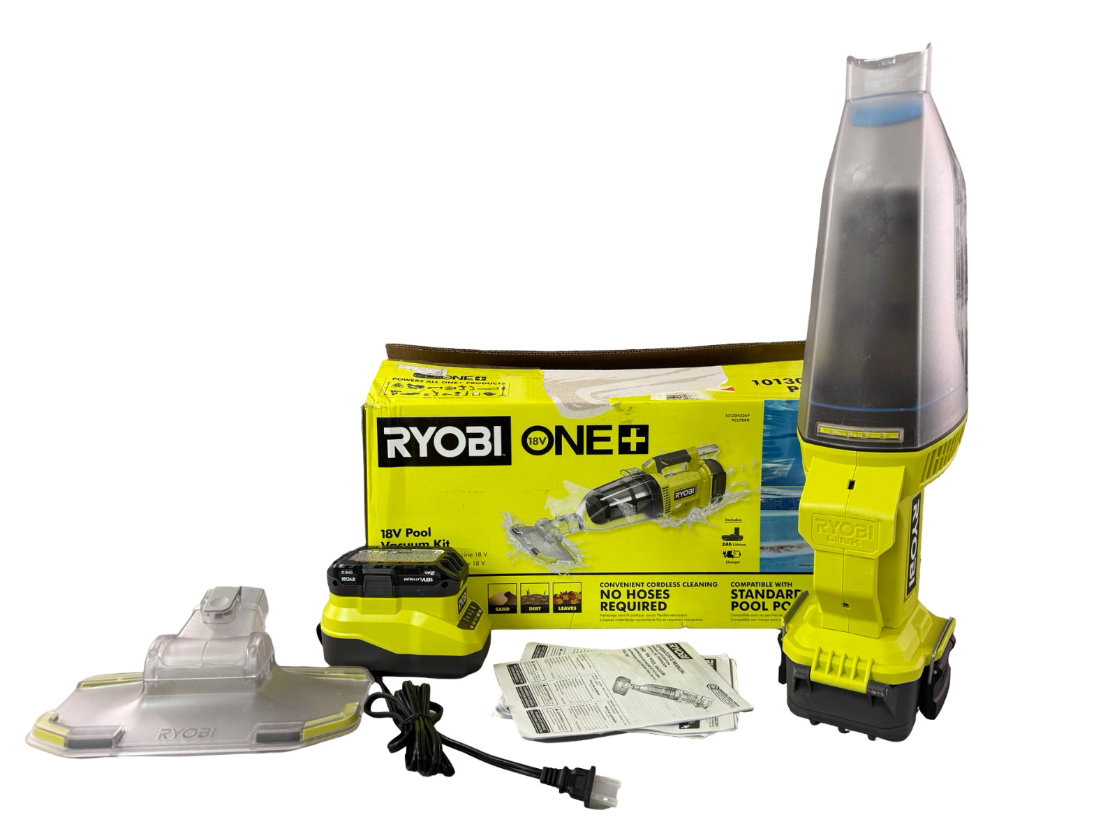 Ryobi 18 Volt Cordless Handheld Pool Vacuum Cleaner Kit PCL780K M57
