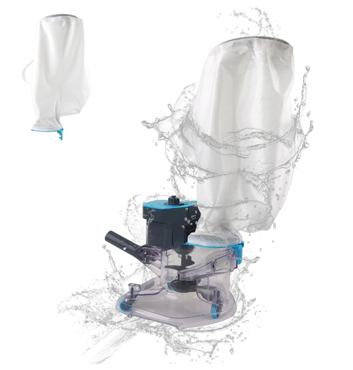 Cordless Pool Leaf Vacuum Cleaner – Dual Filter Bags, 24GPM Suction for Easy Deb