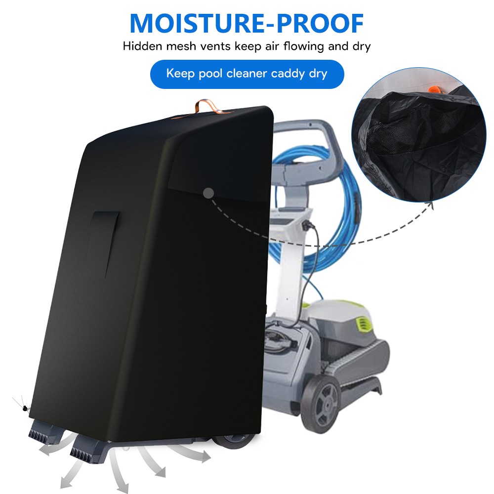 Outdoor Robotic Pool Cleaner Caddy Cover 420D Waterproof Dustproof Protector
