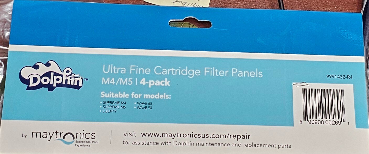 4PC For Dolphin Replacement Filter Panels Part Number 9991432-R4