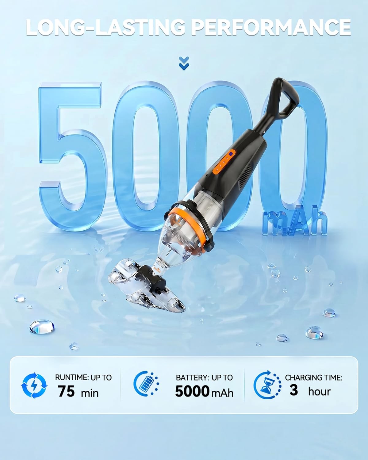 Wireless Remote Pool Vacuum, Cordless Pool Vacuum for Above Ground & Inground…
