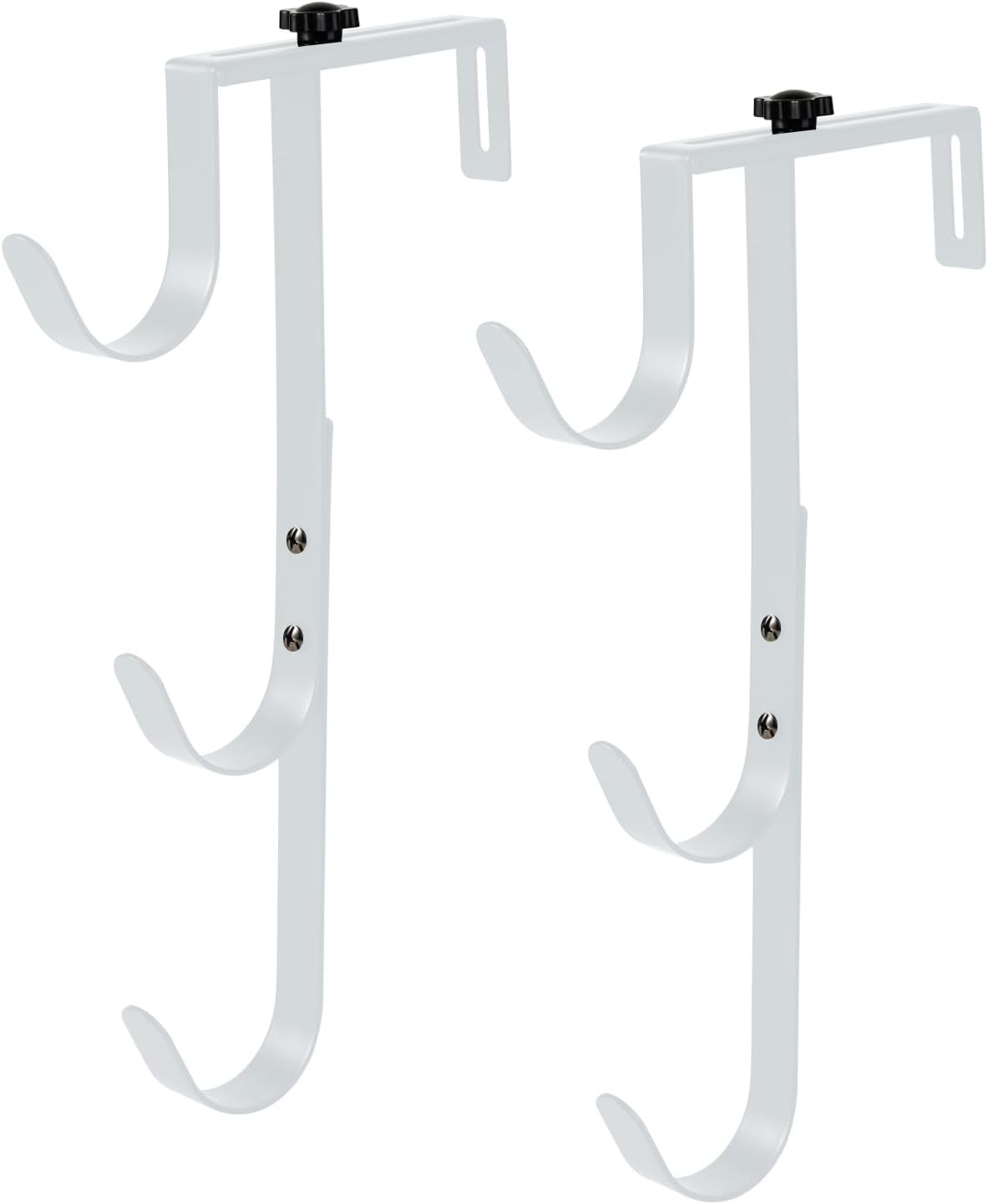 2Pcs White Pool Pole Hangers Adjustable Heavy Duty Swimming Pool Fence Hooks