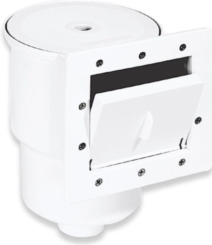 Swimline HYDROTOOLS Standard ABS Thru-Wall Skimmer Kit, White – Return Fitting &