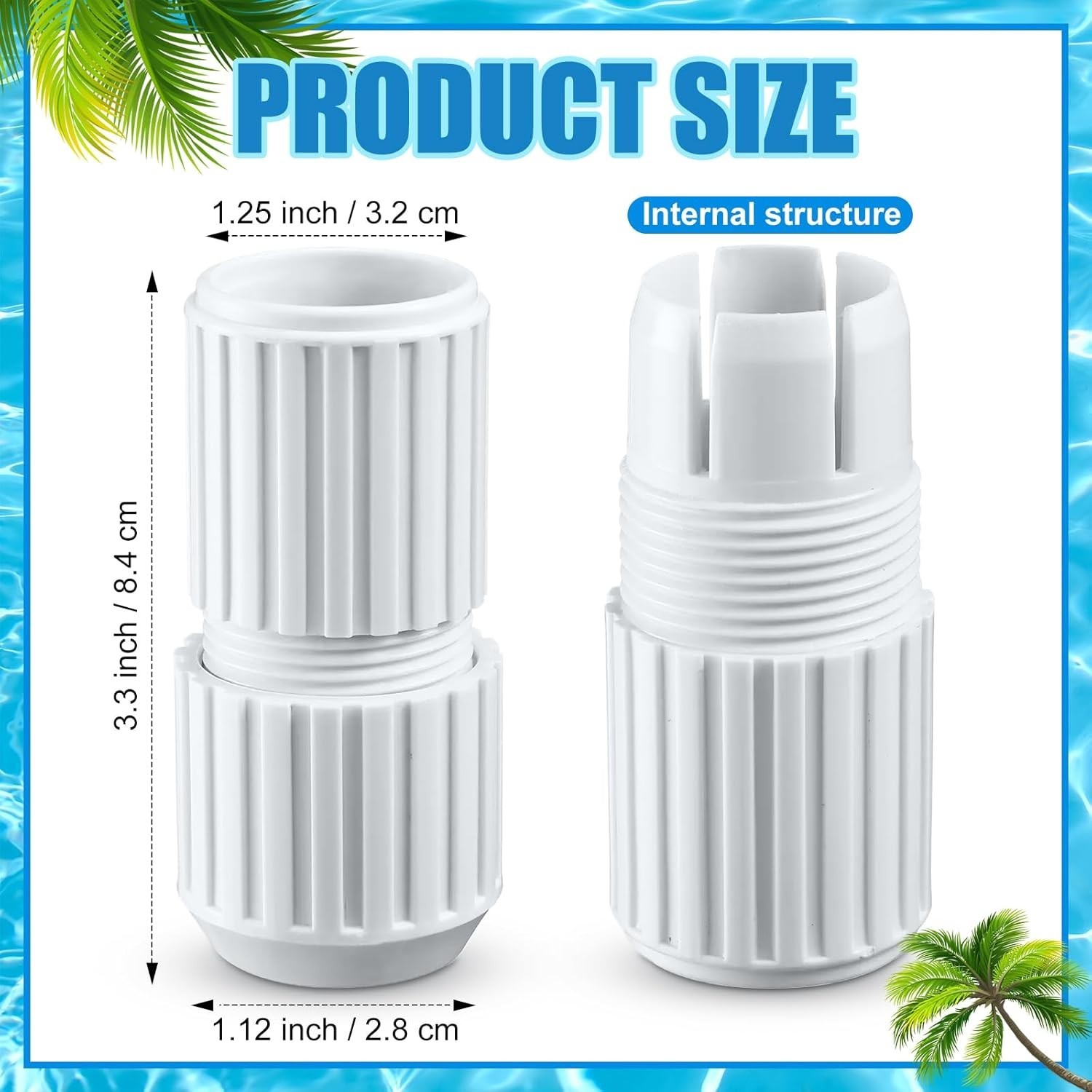 Telescopic Pool Pole Parts: 4-Pack Anti-Slip External Cam Locks – Easy Install