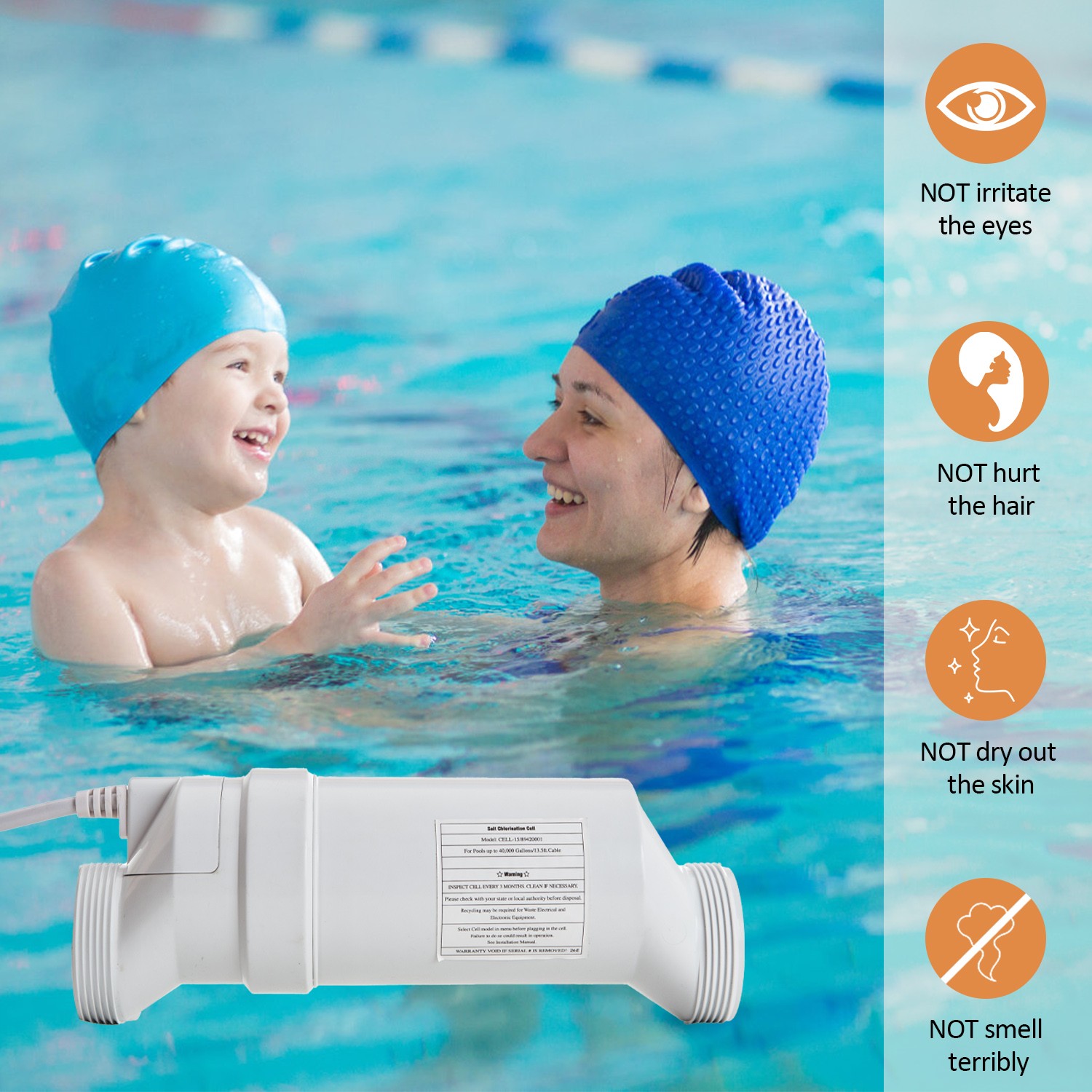 Salt cell for pool Compatible with Hayward 15000-40000Gal Pool Salt Filters US