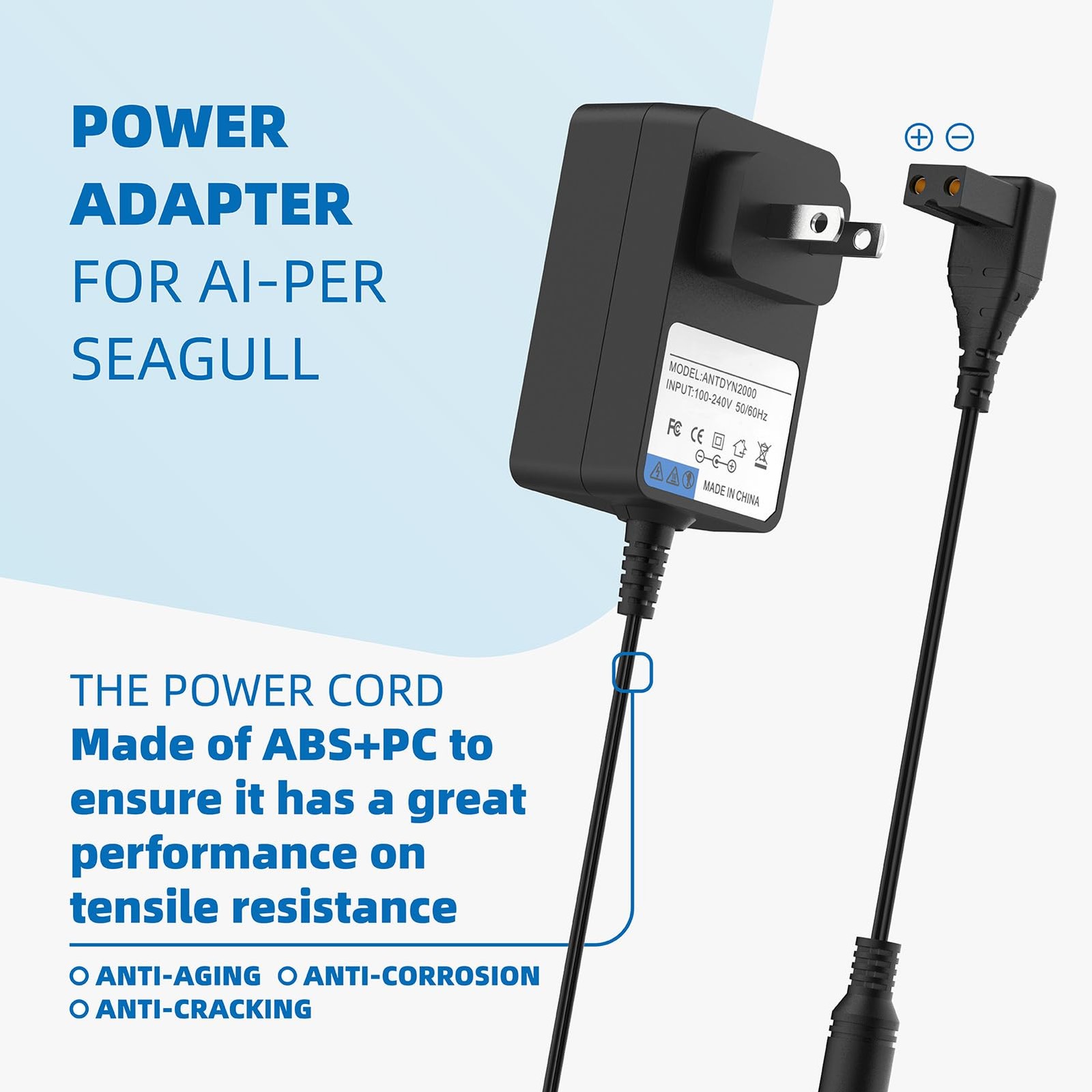 Charger for Aiper Seagull 600 1000 HJ1102 AIPURY1500, 12.6V black