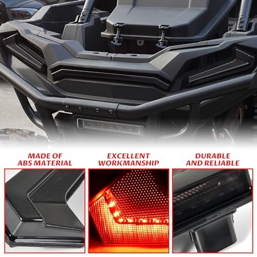UTV Tail Lights Assembly for Polaris RZR XP 1000/Turbo/Sportsman Smoked Black
