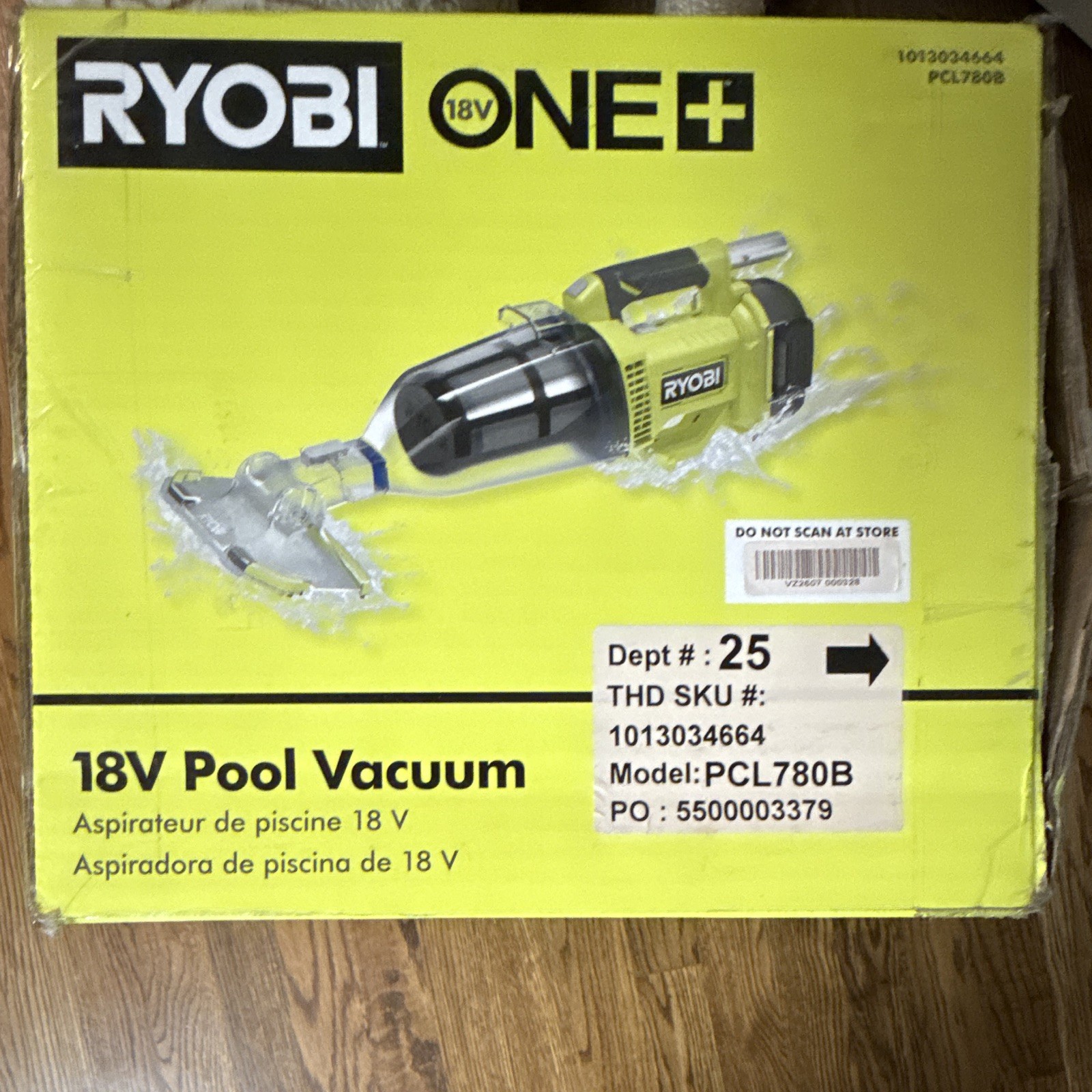 RYOBI ONE+ 18V Cordless Pool Vacuum PCL780B for Hot Tubs & All Pools