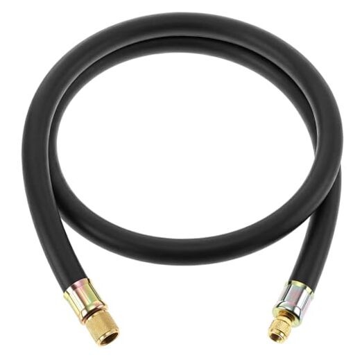 HVAC Refrigerant Charging Vacuum Hose, 6 ft, 800 Psi 1/2&Prime; to 1/4&Prime; Fittings