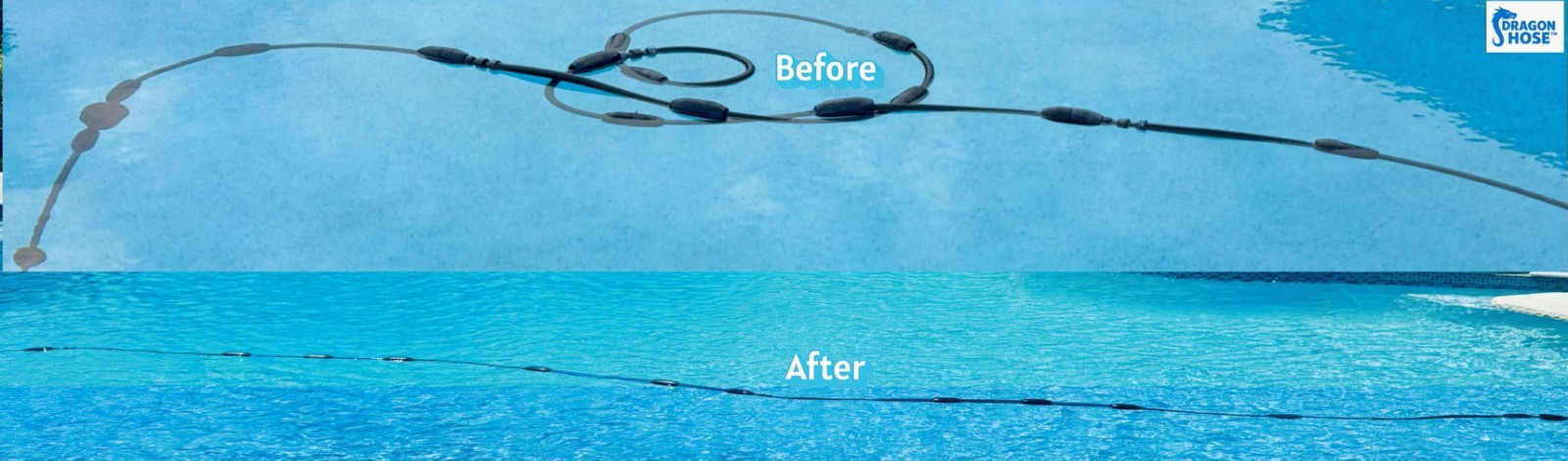 Pool Cleaner Hose Anti-Tangle Snap-On Stabilizers for 0.75&Prime; OD (7PK- Ocean Blue)