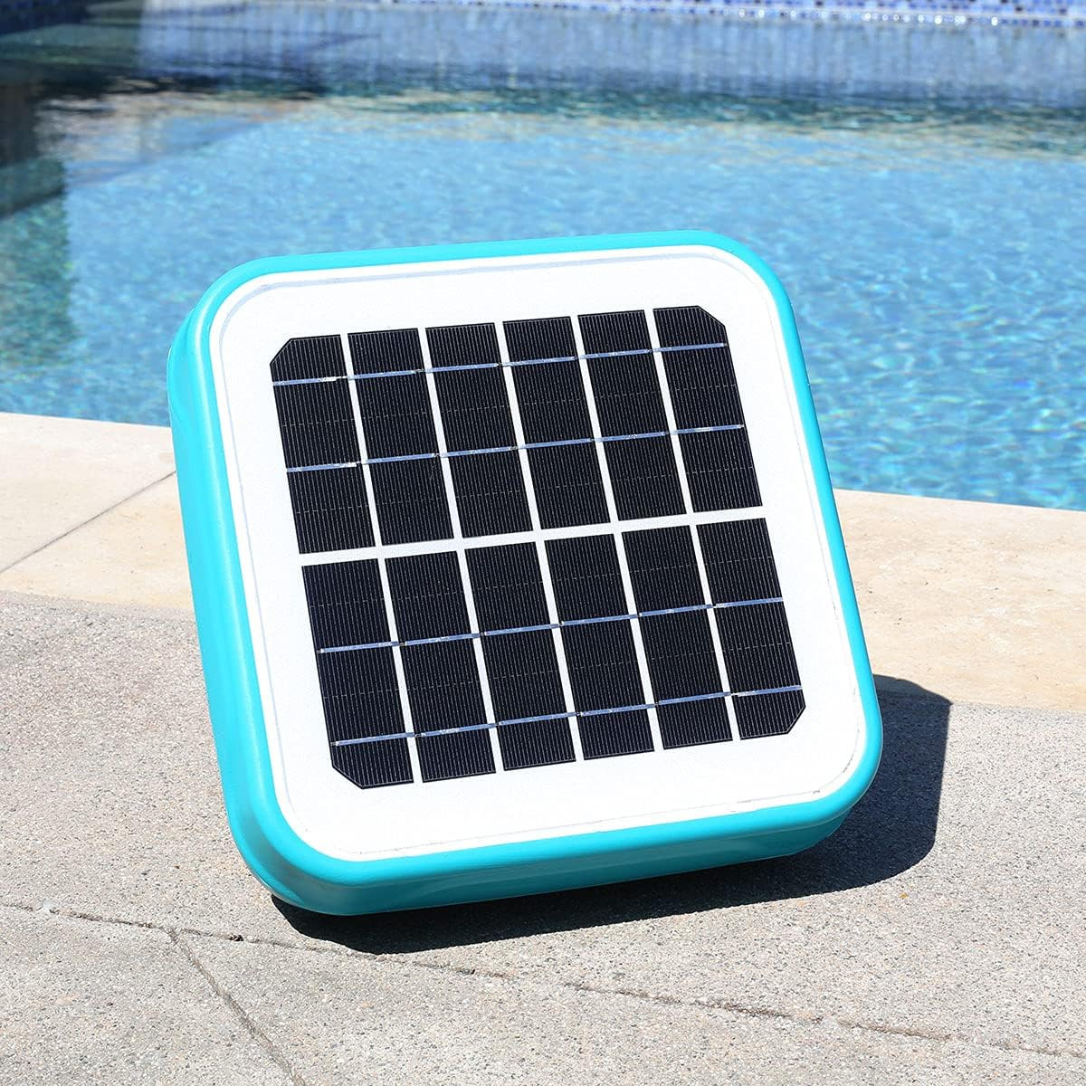 Solar Pool Ionizer Floating Water Cleaner, Blue/Black
