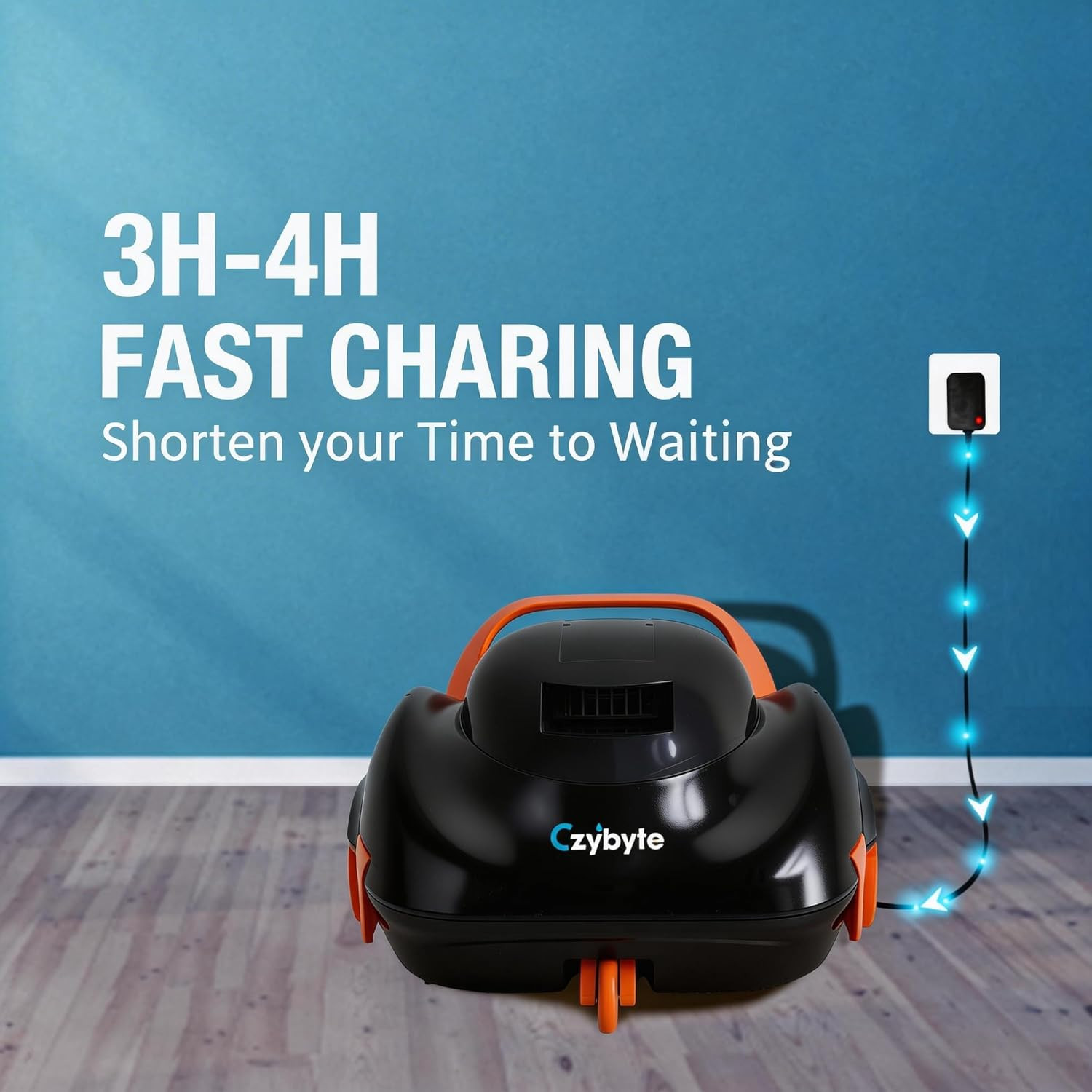 Robotic Pool Cleaner, Cordless Pool Vacuum with Powerful Suction,120-Min Runtime