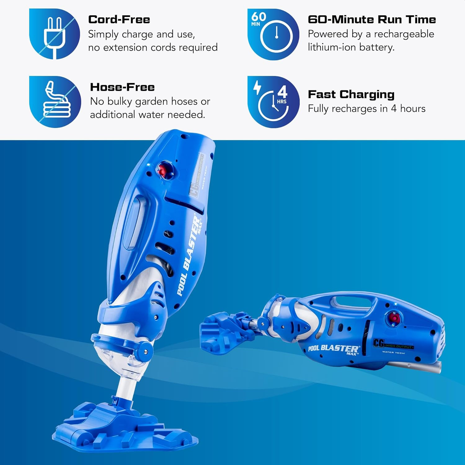 Max CG Cordless Pool Vacuum – Powerful Handheld Cleaner for All Pools