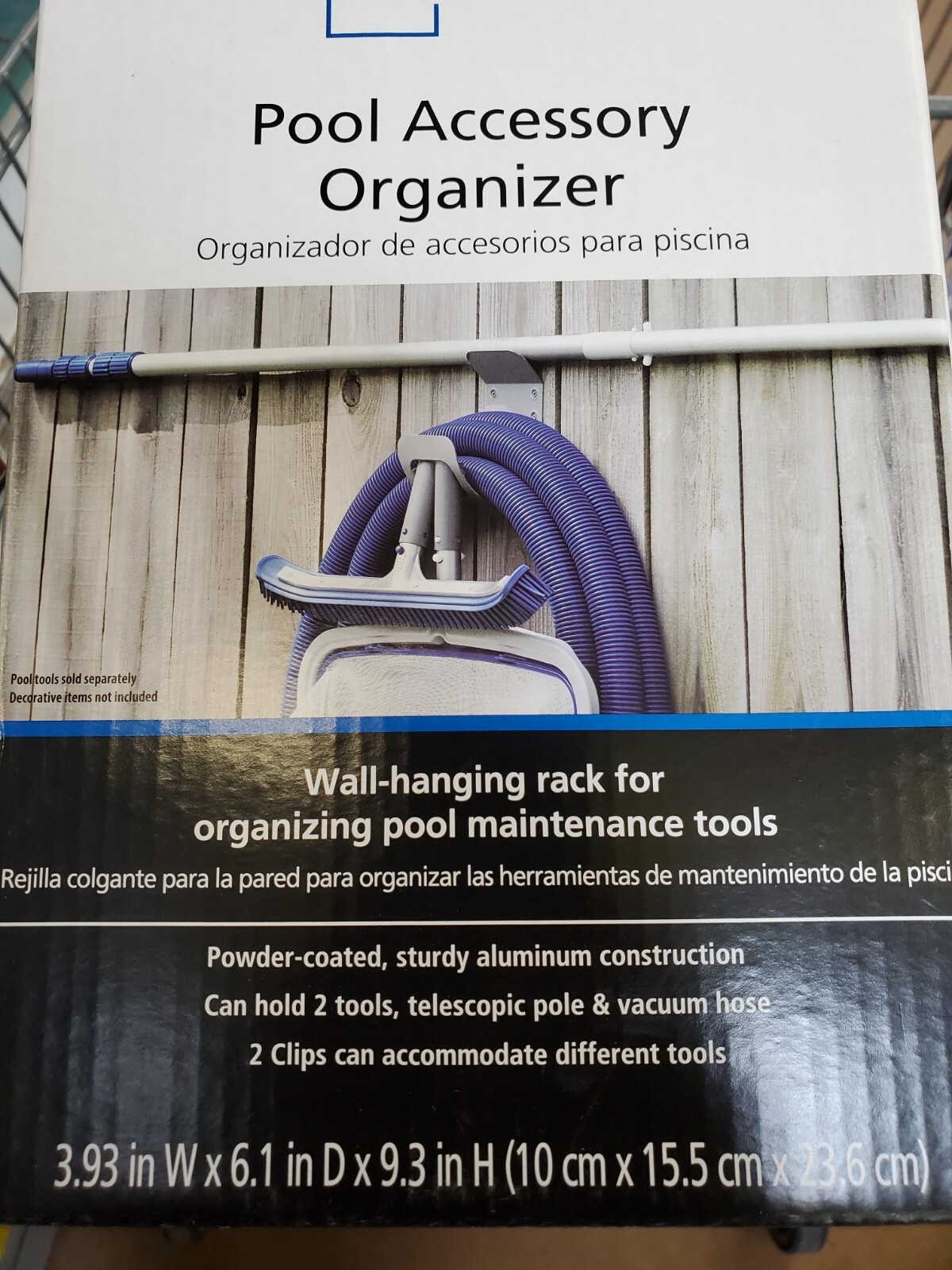 Lot of 2 Pool Accessory Wall-hanging Rack For Organizing Pool Maintenance Tools