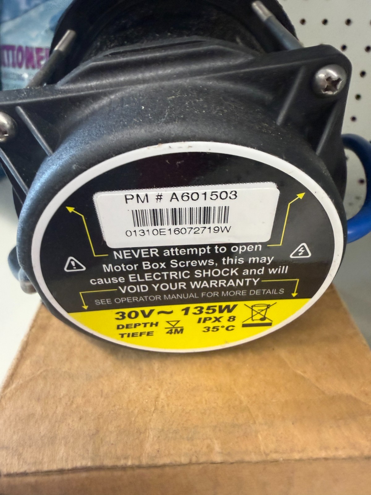 AQUA PRODUCTS INC. S1A6026 PUMP MOTOR W/ CAPACITOR FOR AQUABOT TURBO
