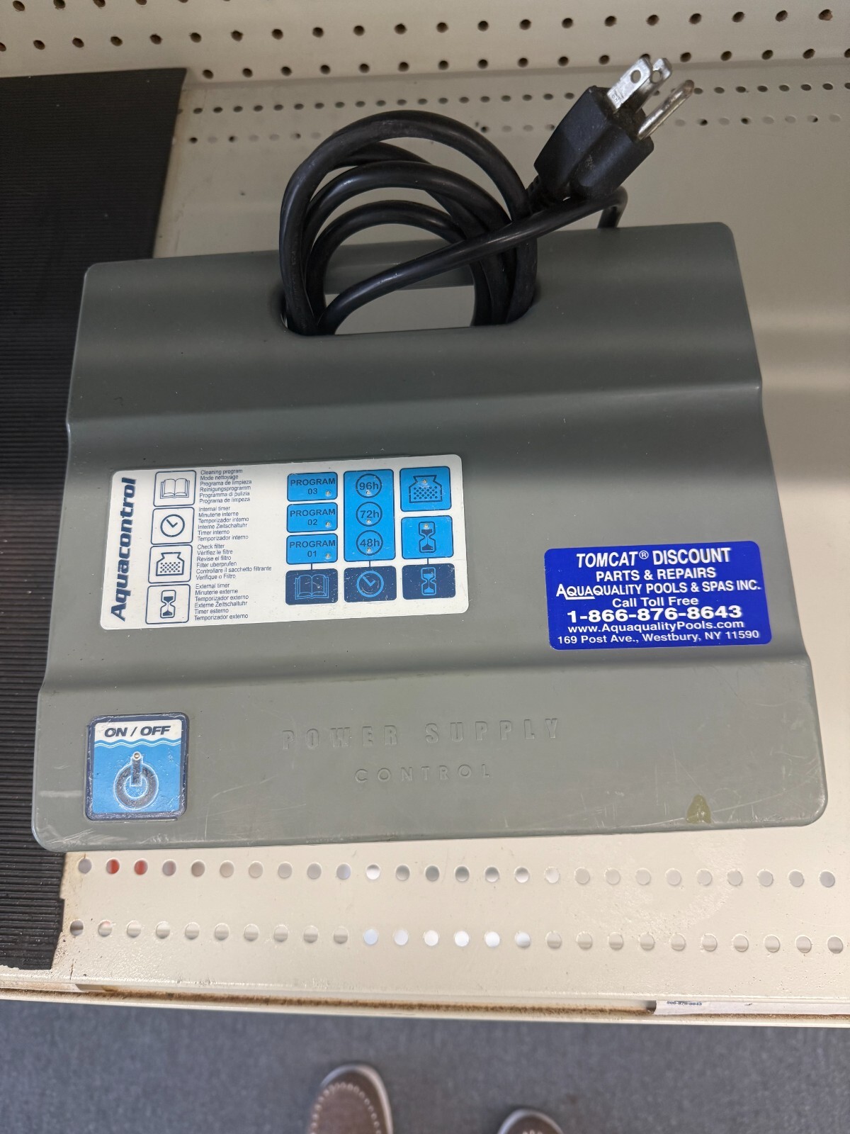 AQUABOT AQUACONTROL, WATERTECH,BRAVO, BLUE DIAMOND POWER SUPPLU AS2723000 ( USED