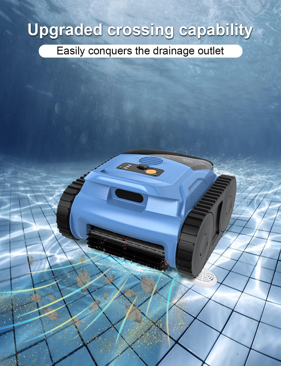 Robotic Pool Cleaner for Inground Pools Floor, Wall and Waterline Cleaning
