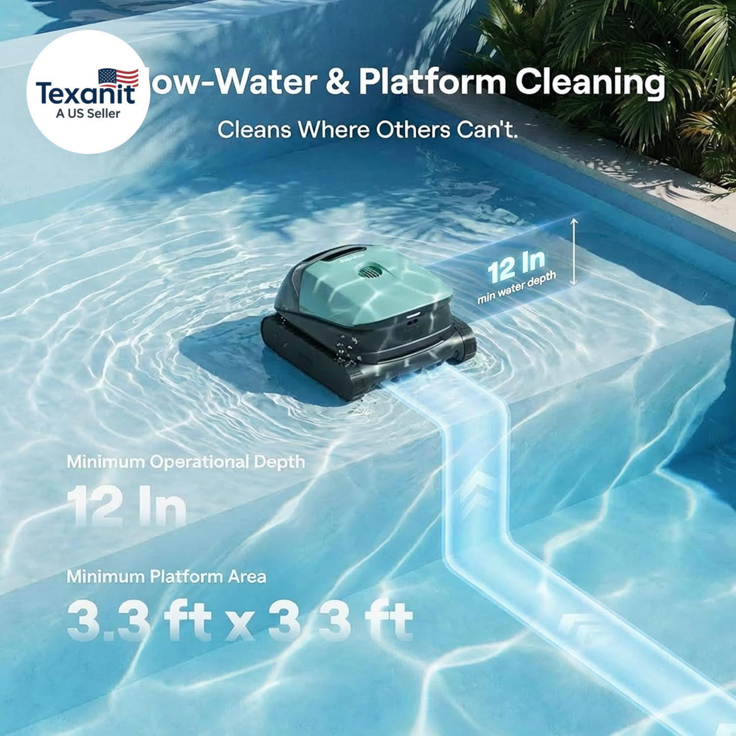 Sora 10 Cordless Pool Vacuum Robot for Inground & above Ground Pools, 6800 GPH S