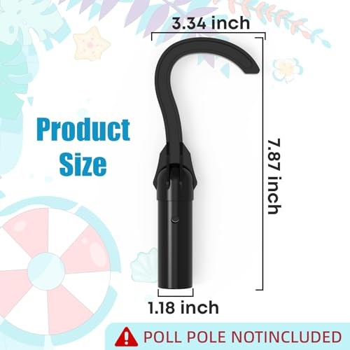 Hook for All Robotic Pool Cleaner, Retrieval Hooks for Pool Cleaner, Black