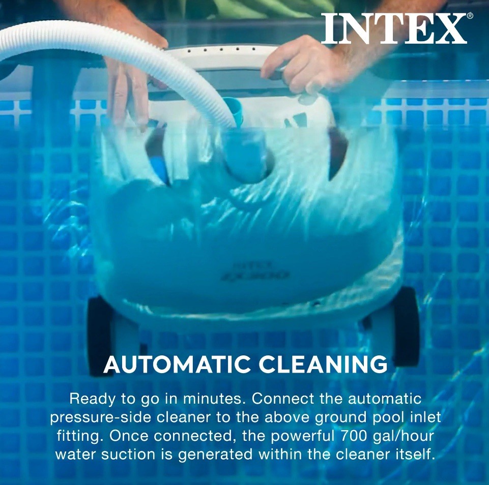 Intex 28005E Swimming Pool Floor and Wall Cleaner Robot Vacuum