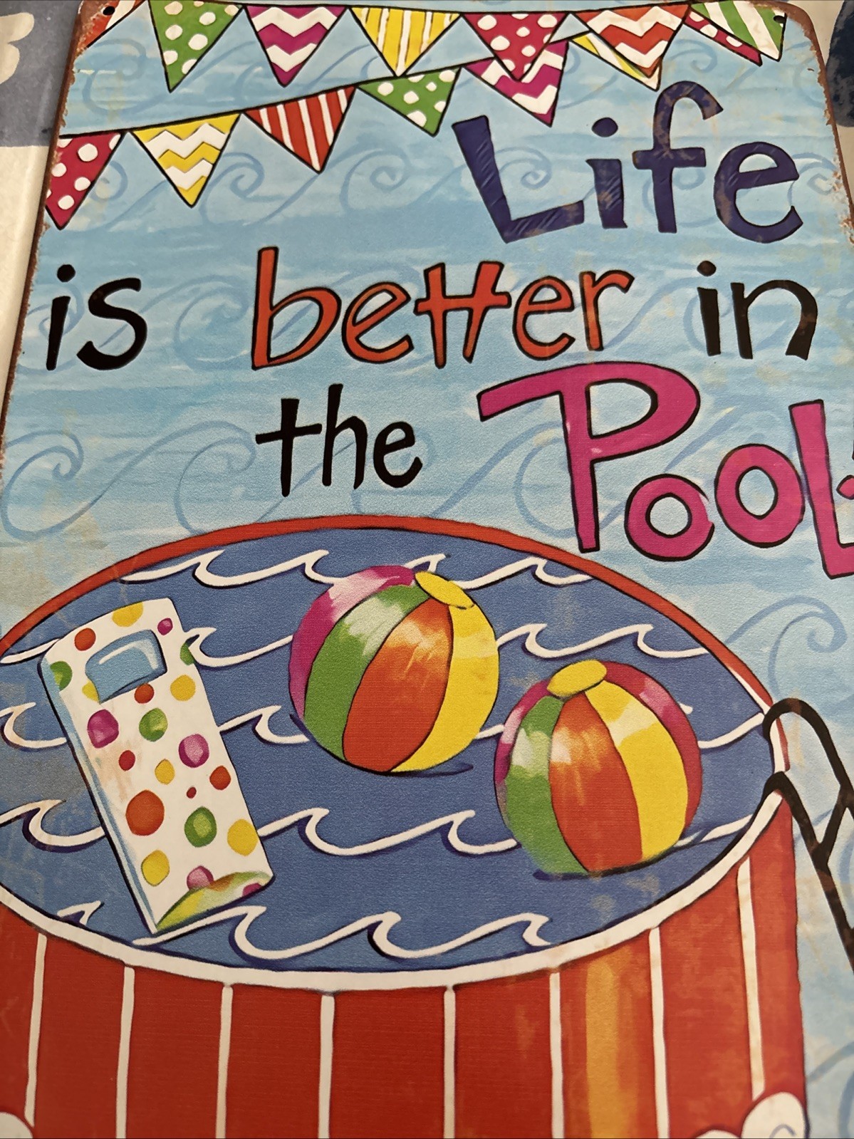“Life is Better In The Pool” Pool Sign And Decor Outdoor 12&Prime; X 8&Prime; Sign