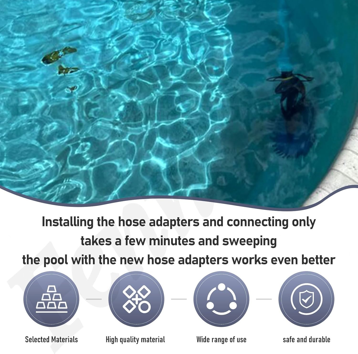 Compatible w/Zodiac Manual Vacuum Head Adapter Hose R0697100 for Swimming Pool B