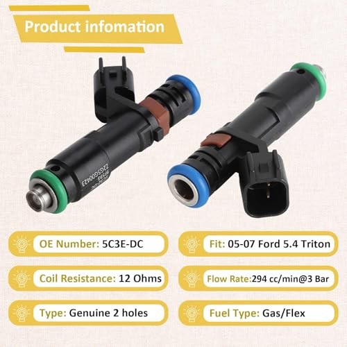 5C3Z-9F593-DC 5.4L Fuel Injectors,Compatible with/Ford 5.4 F150 Expedition