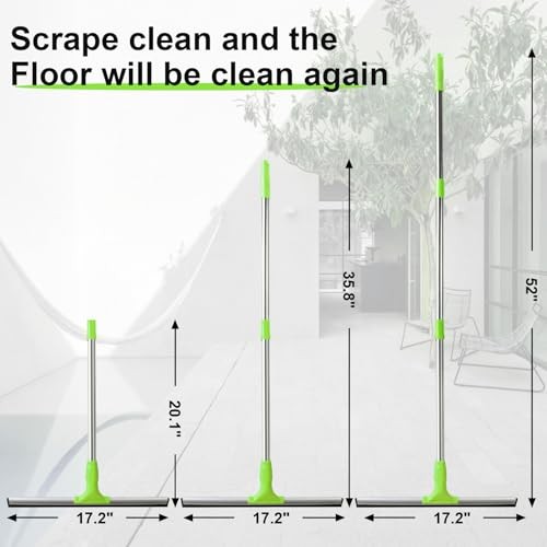 17.2&Prime;Professional Floor Scrubber Shower Squeegee,Double Flexible Rubber