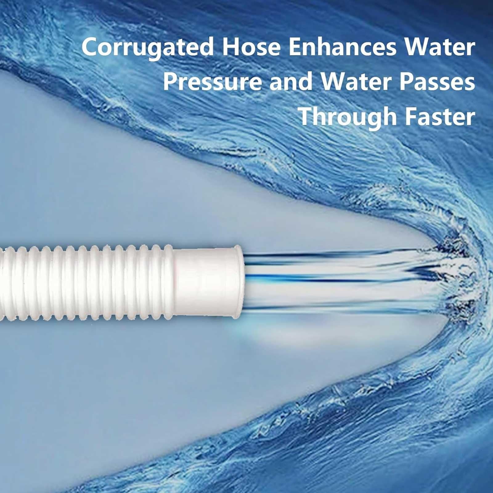 1.5&Prime; x 16&Prime; Pool Sand Filter Pump Hose for Intex & Coleman x 41&Prime;, White