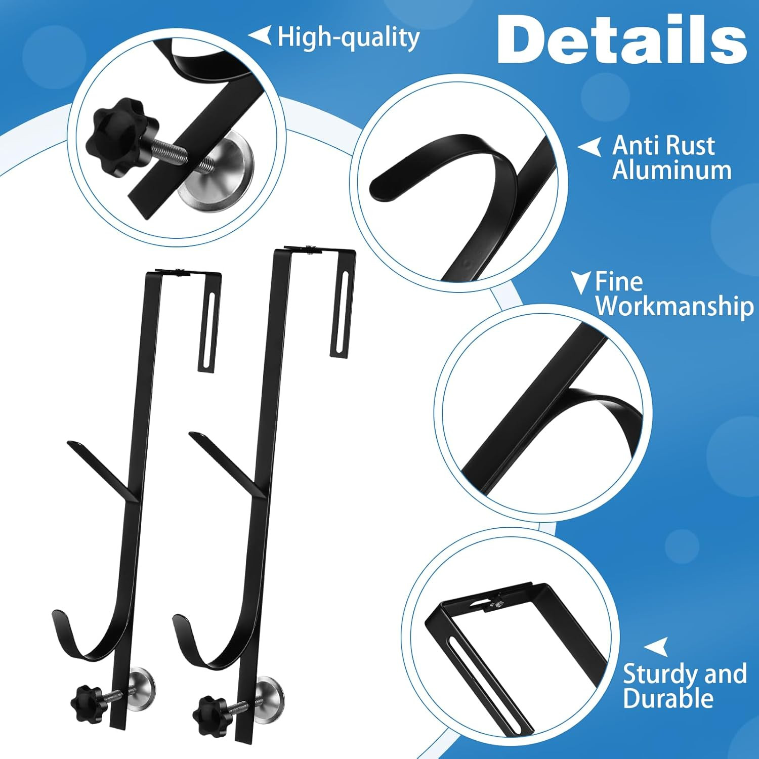 2 Pack Pool Fence Hooks Equipment Above Ground Swimming Accessories Adjustabl…