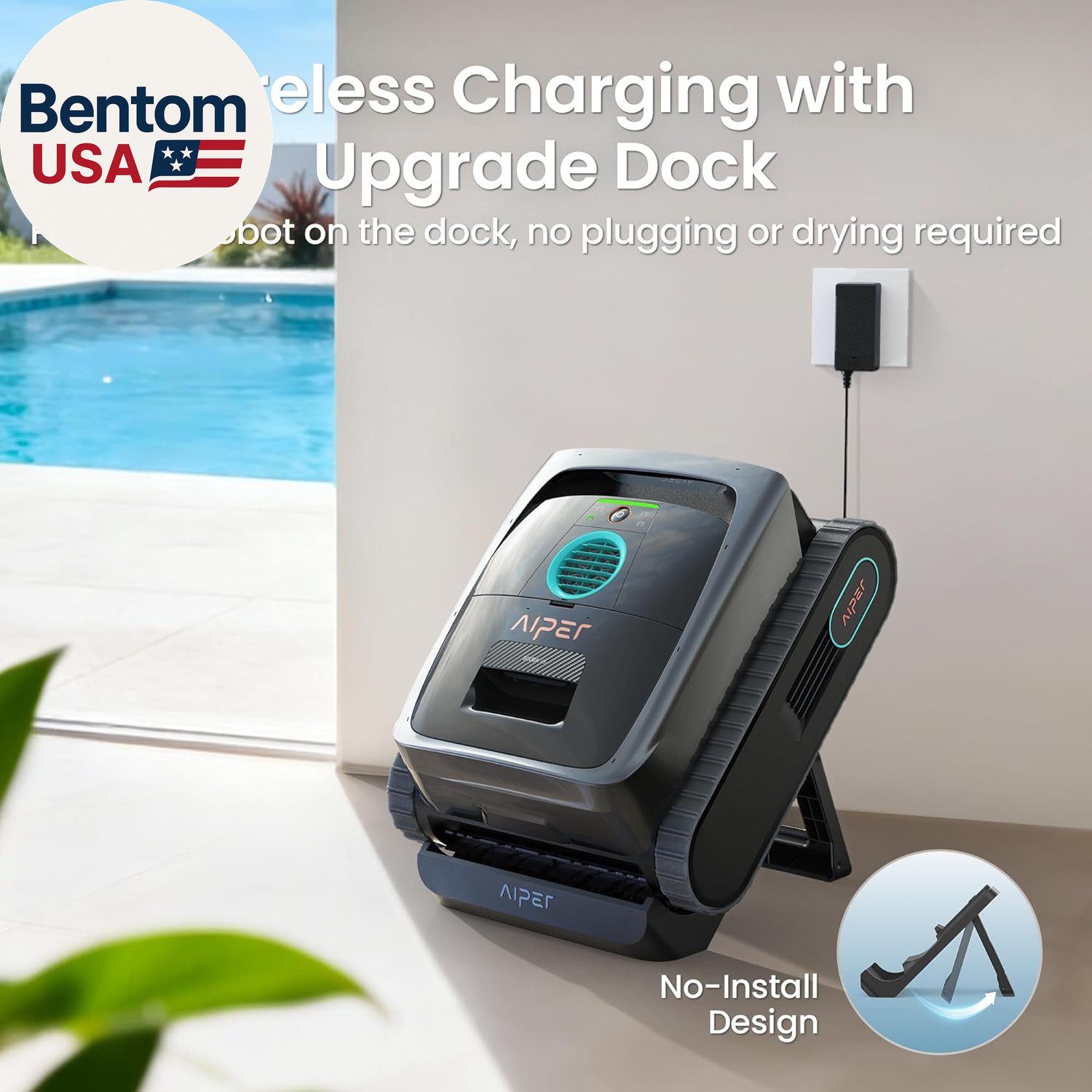 (2026 New) Scuba V3 AI Vision Cordless Robotic Pool Cleaner, 10X Faster Pool Cl