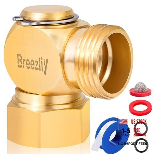 Garden Hose Swivel elbow Connector 90 Degree Solid Brass Pipe 1PC