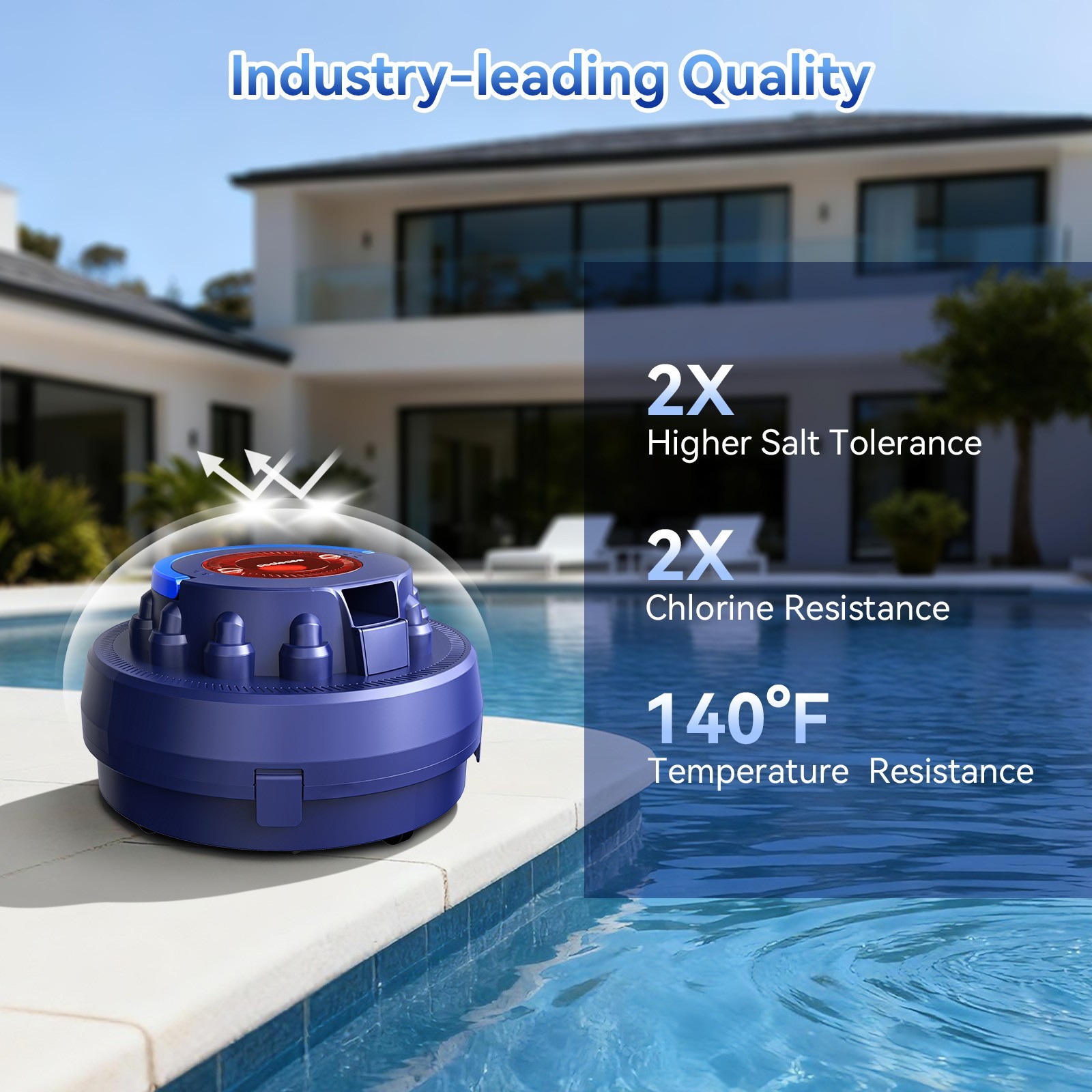 Cordless Pool Robot Cleaner Automatic Ideal for Inground Above-Ground Flat Pool