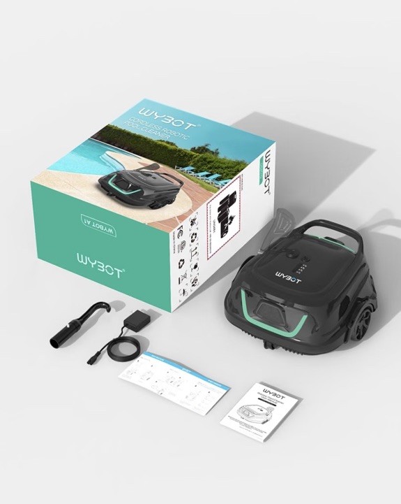 WYBOT A1 Cordless Robotic Pool Cleaner Automatic Pool Vacuum 1100 Sq.ft